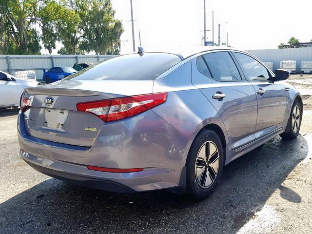 KNAGM4AD8C5022165 - 2012 KIA OPTIMA HYB GRAY photo 4