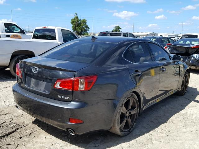 JTHBF5C20B5145335 - 2011 LEXUS IS 250 CHARCOAL photo 4