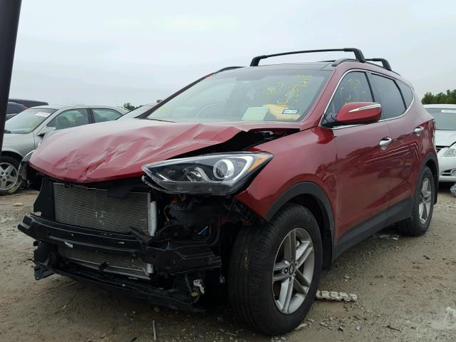 5XYZU3LB9JG518047 - 2018 HYUNDAI SANTA FE S RED photo 2