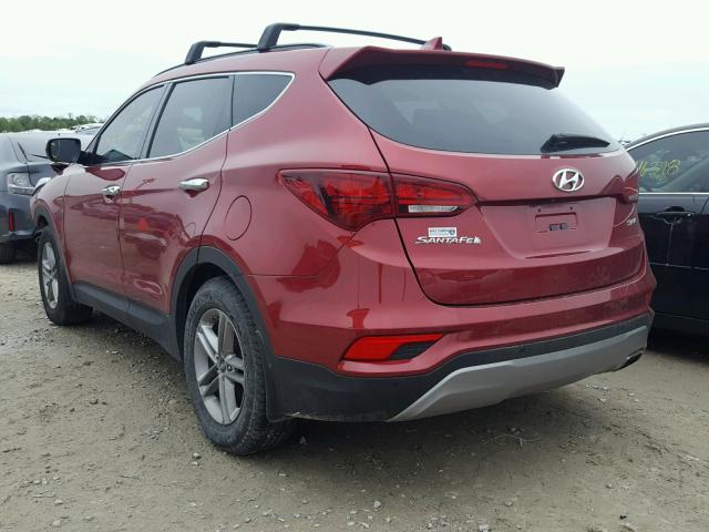 5XYZU3LB9JG518047 - 2018 HYUNDAI SANTA FE S RED photo 3