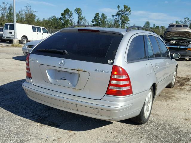 WDBRH81J63F382301 - 2003 MERCEDES-BENZ C 240 SPOR SILVER photo 4