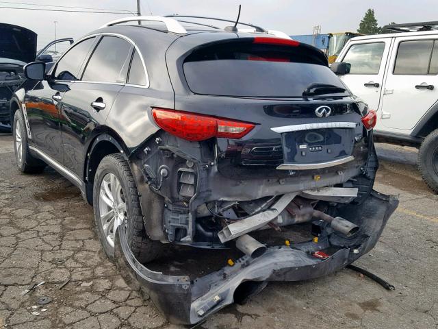 JNRAS18W39M158593 - 2009 INFINITI FX35 BLACK photo 3