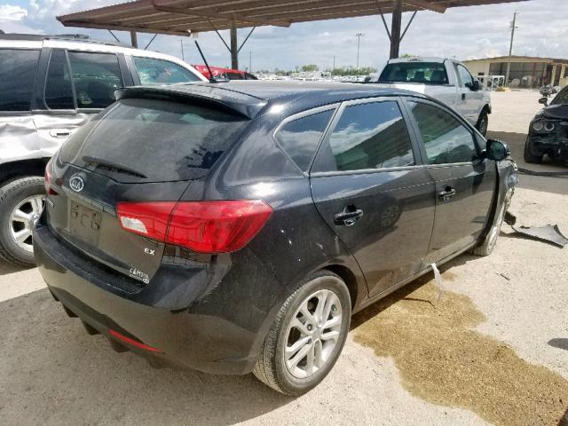 KNAFU5A29C5621043 - 2012 KIA FORTE EX BLACK photo 4