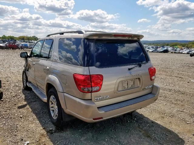 5TDBT48A77S288496 - 2007 TOYOTA SEQUOIA LI BEIGE photo 3