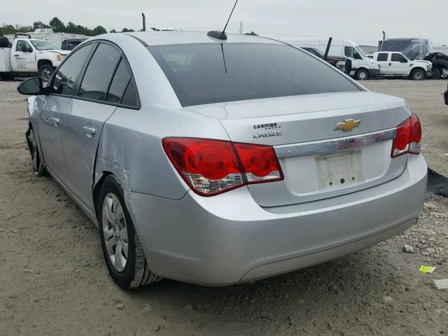 1G1PA5SH7F7279001 - 2015 CHEVROLET CRUZE LS SILVER photo 3