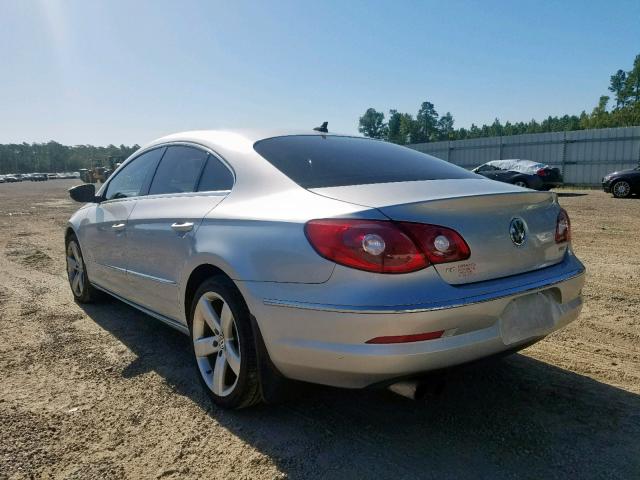 WVWHN7AN7BE713622 - 2011 VOLKSWAGEN CC LUXURY SILVER photo 3
