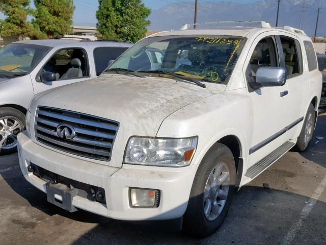 5N3AA08A47N804462 - 2007 INFINITI QX56 WHITE photo 2