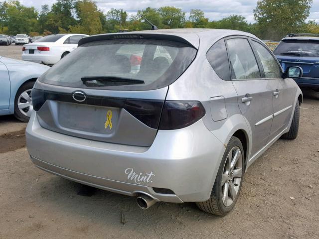 JF1GH63678H828804 - 2008 SUBARU IMPREZA OU SILVER photo 4