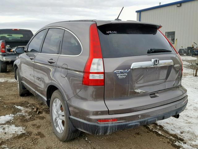 5J6RE4H73AL074752 - 2010 HONDA CR-V EXL GRAY photo 3