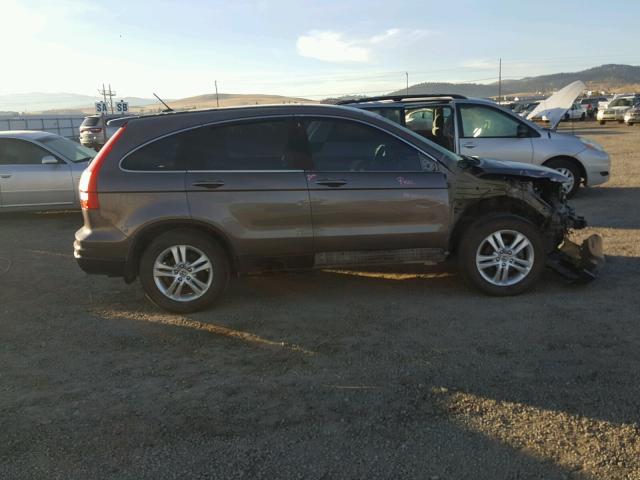 5J6RE4H73AL074752 - 2010 HONDA CR-V EXL GRAY photo 9