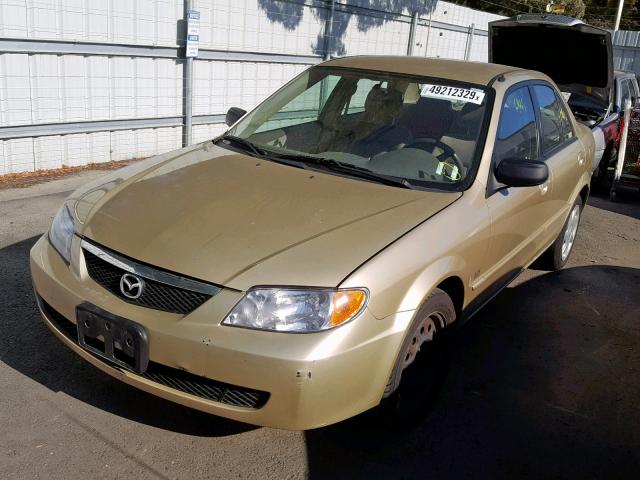 JM1BJ226910412910 - 2001 MAZDA PROTEGE LX BEIGE photo 2