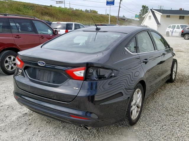 1FA6P0H79E5404311 - 2014 FORD FUSION SE BLACK photo 4