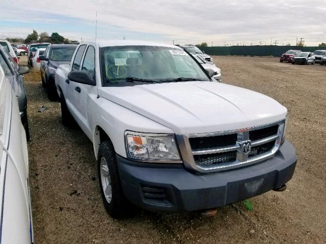 1D3HW38NX8S581629 - 2008 DODGE DAKOTA SXT WHITE photo 1