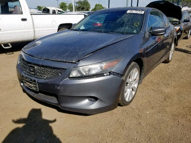 1HGCS22889A000231 - 2009 HONDA ACCORD EXL GRAY photo 2