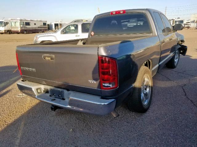 1D7HA18D54S624552 - 2004 DODGE RAM 1500 S GRAY photo 4