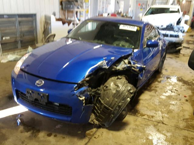 JN1AZ34D23T112328 - 2003 NISSAN 350Z COUPE BLUE photo 2