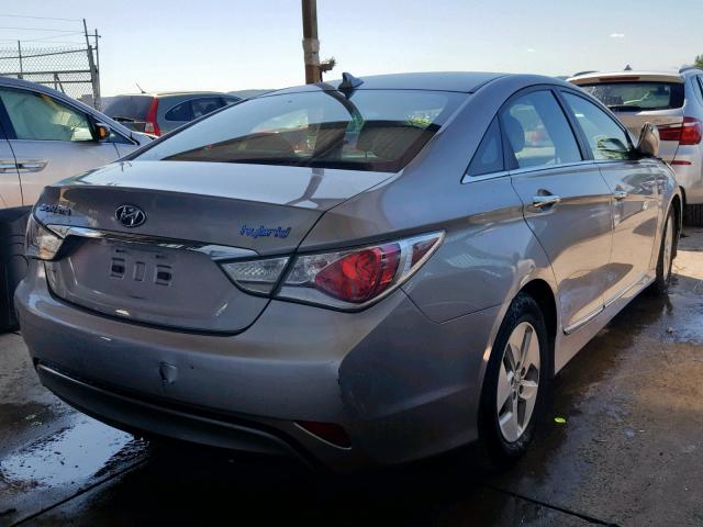 KMHEC4A48CA042013 - 2012 HYUNDAI SONATA HYB SILVER photo 4