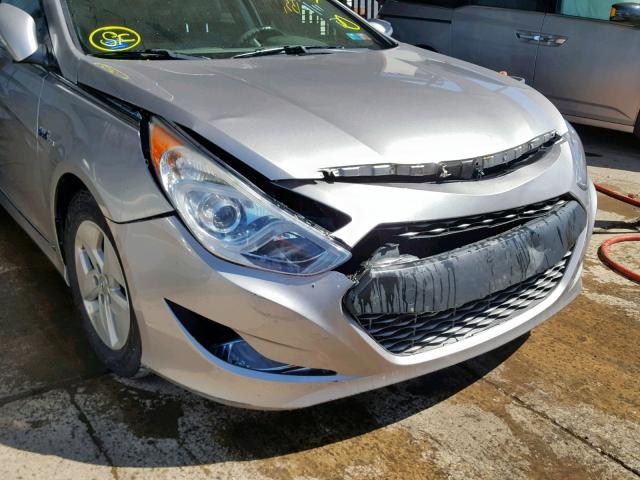 KMHEC4A48CA042013 - 2012 HYUNDAI SONATA HYB SILVER photo 9