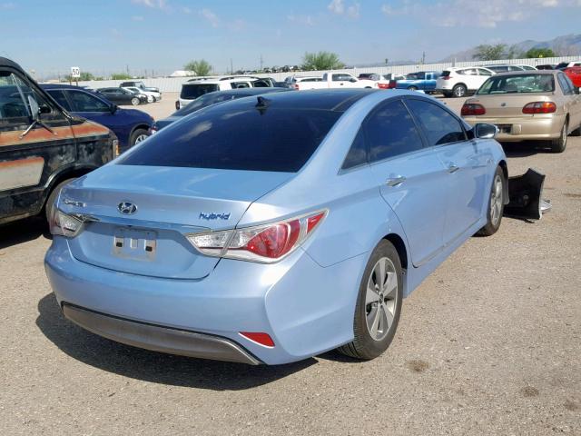 KMHEC4A48CA040861 - 2012 HYUNDAI SONATA HYB BLUE photo 4