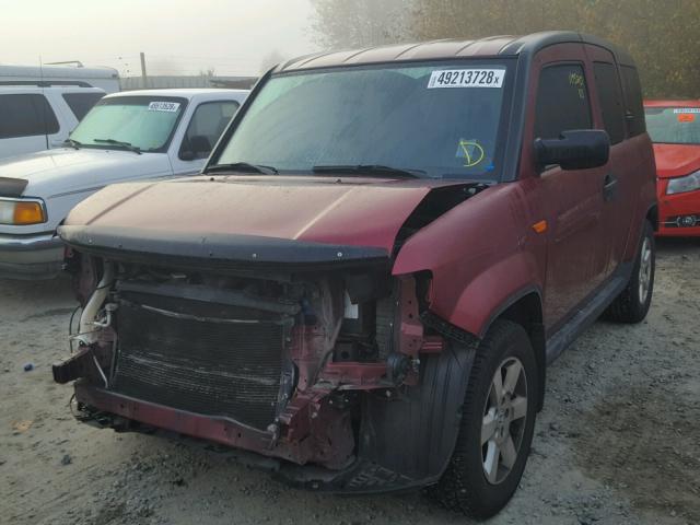 5J6YH28739L004381 - 2009 HONDA ELEMENT EX MAROON photo 2