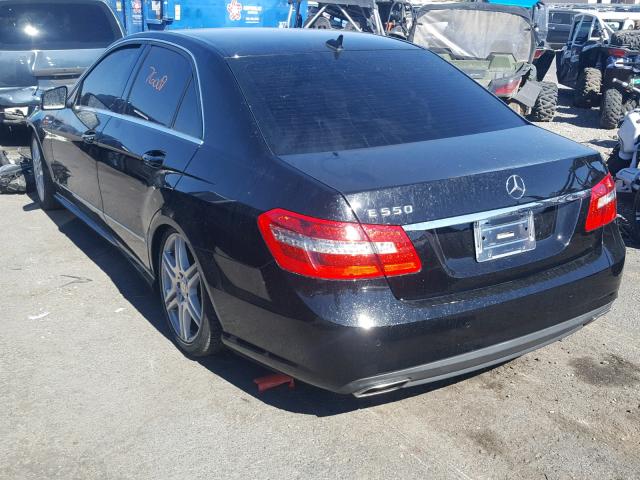 WDDHF7CB9AA191510 - 2010 MERCEDES-BENZ E 550 BLACK photo 3