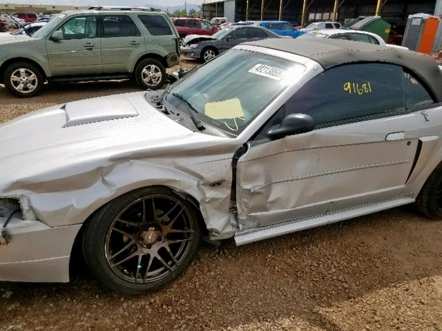 1FAFP45X43F425425 - 2003 FORD MUSTANG GT SILVER photo 9