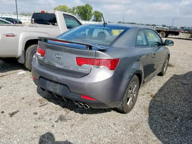 KNAFU6A22C5590126 - 2012 KIA FORTE EX GRAY photo 4