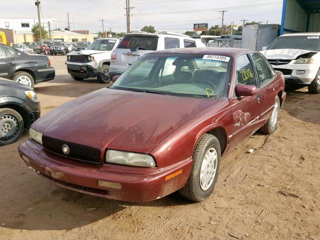 2G4WB52M8T1487700 - 1996 BUICK REGAL CUST BURGUNDY photo 2