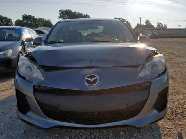 JM1BL1U71D1745630 - 2013 MAZDA 3 I GRAY photo 9