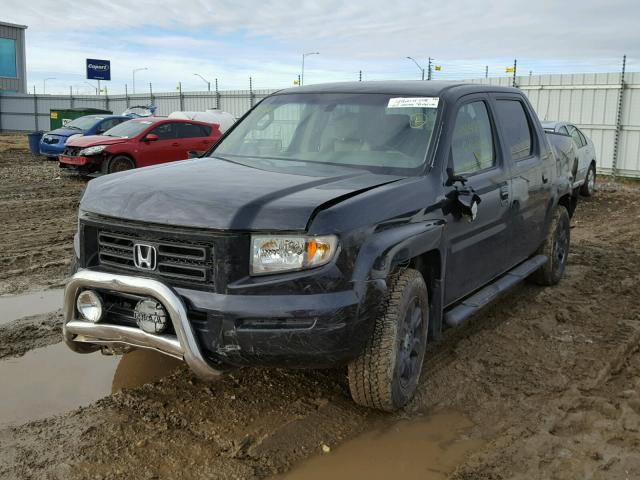 2HJYK16597H001039 - 2007 HONDA RIDGELINE BLACK photo 2