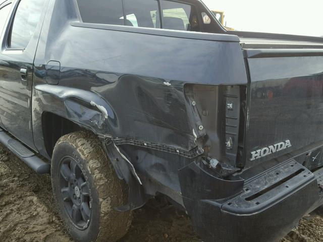 2HJYK16597H001039 - 2007 HONDA RIDGELINE BLACK photo 9