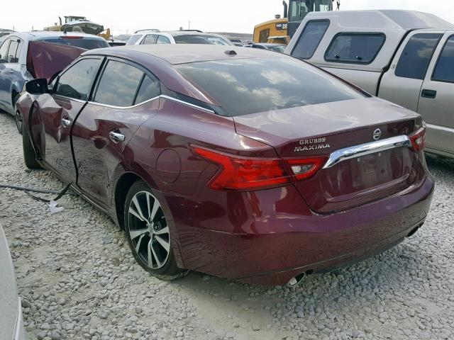 1N4AA6AP7HC421097 - 2017 NISSAN MAXIMA 3.5 BURGUNDY photo 3