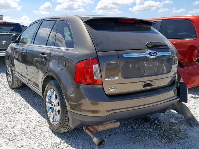 2FMDK3KC5BBA71728 - 2011 FORD EDGE LIMIT BROWN photo 3