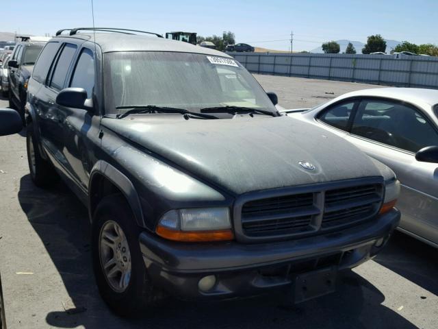 1B4HR38N72F172498 - 2002 DODGE DURANGO SP GREEN photo 1