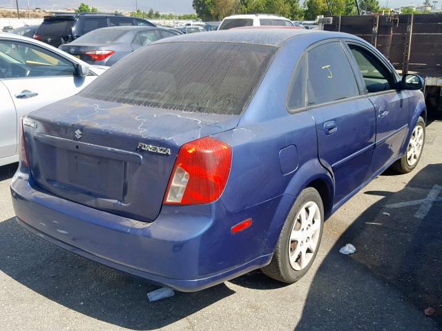 KL5JD52Z64K027057 - 2004 SUZUKI FORENZA S BLUE photo 4