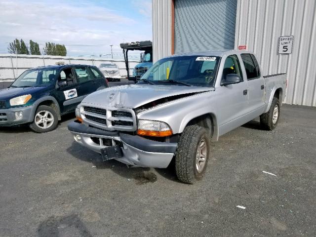 1D7HG38Z23S382338 - 2003 DODGE DAKOTA QUA SILVER photo 2