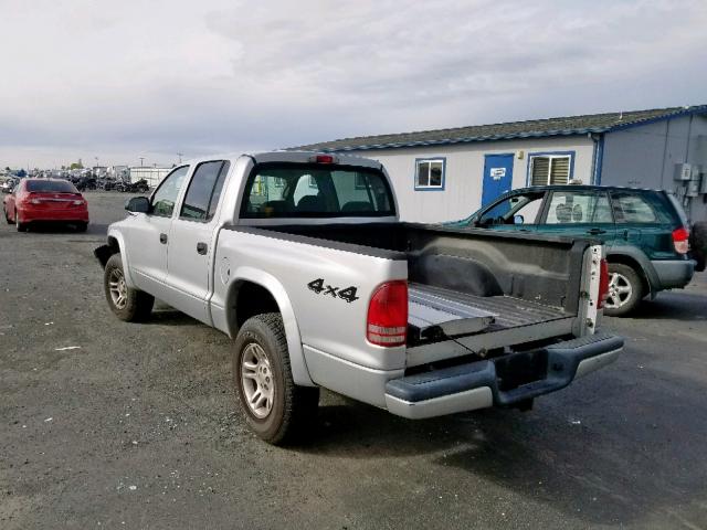 1D7HG38Z23S382338 - 2003 DODGE DAKOTA QUA SILVER photo 3