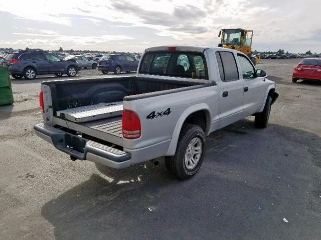 1D7HG38Z23S382338 - 2003 DODGE DAKOTA QUA SILVER photo 4