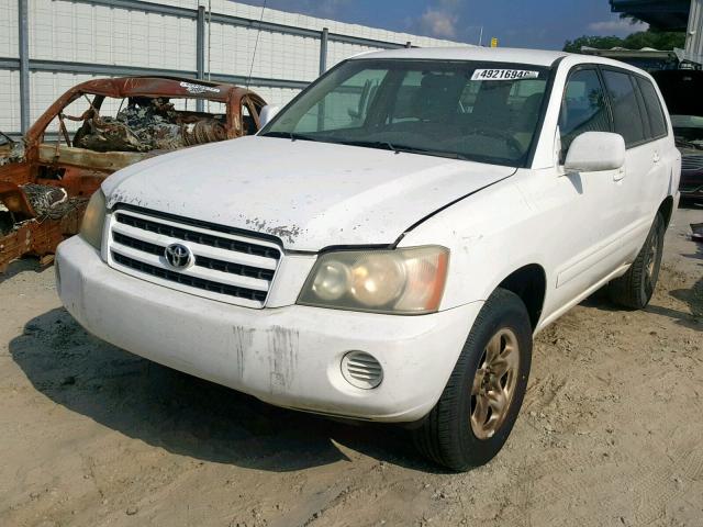 JTEGF21A710017195 - 2001 TOYOTA HIGHLANDER WHITE photo 2