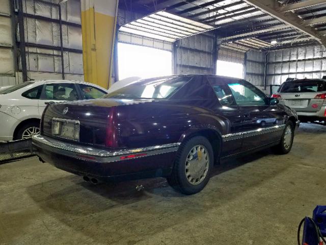 1G6EL129XPU606443 - 1993 CADILLAC ELDORADO T MAROON photo 4