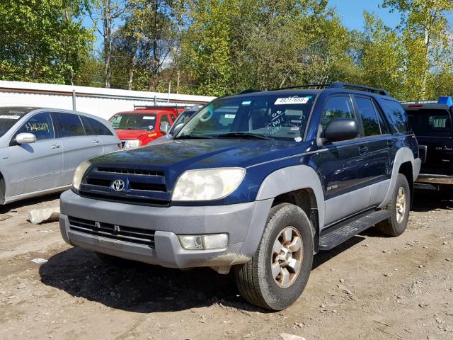 JTEBU14R938006182 - 2003 TOYOTA 4RUNNER SR BLUE photo 2