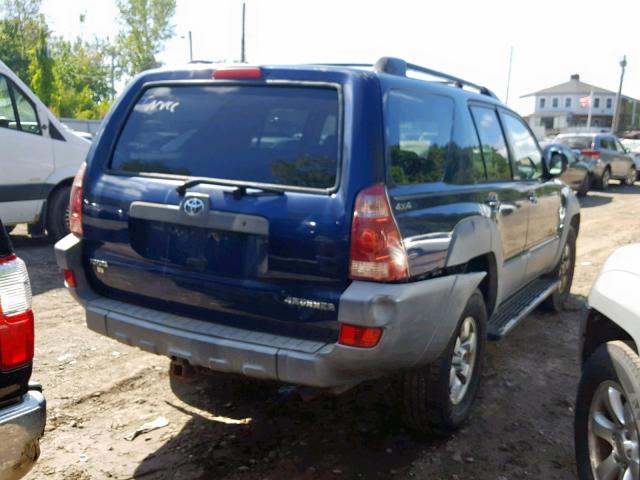 JTEBU14R938006182 - 2003 TOYOTA 4RUNNER SR BLUE photo 4