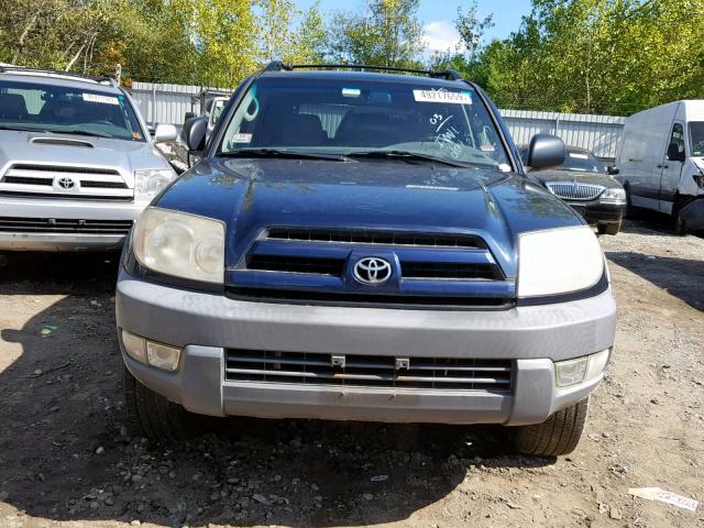 JTEBU14R938006182 - 2003 TOYOTA 4RUNNER SR BLUE photo 9