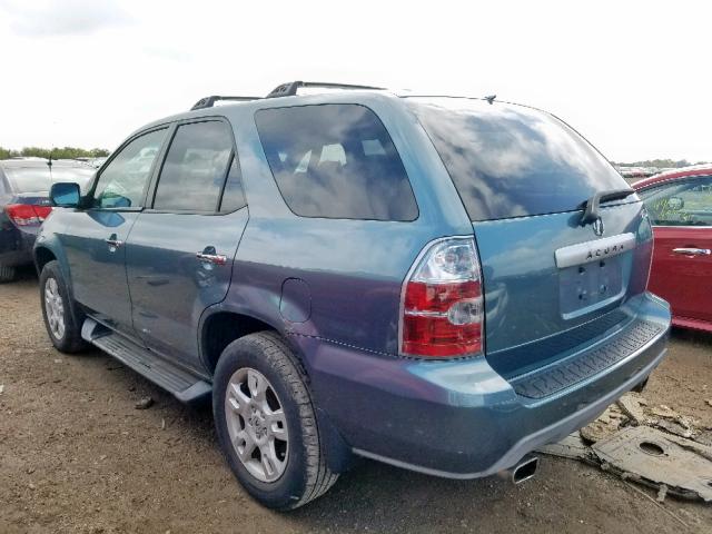 2HNYD18655H500352 - 2005 ACURA MDX TOURIN BLUE photo 3