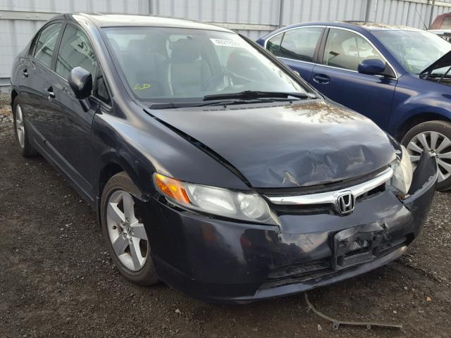 2HGFA16938H004586 - 2008 HONDA CIVIC EXL BLACK photo 1