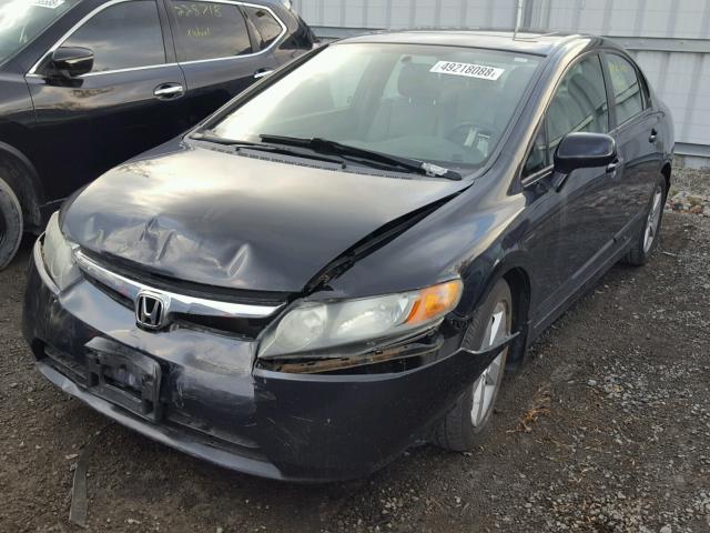 2HGFA16938H004586 - 2008 HONDA CIVIC EXL BLACK photo 2