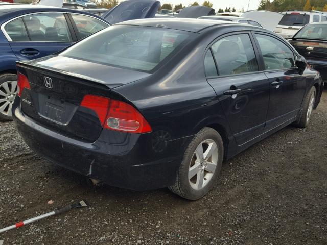 2HGFA16938H004586 - 2008 HONDA CIVIC EXL BLACK photo 4