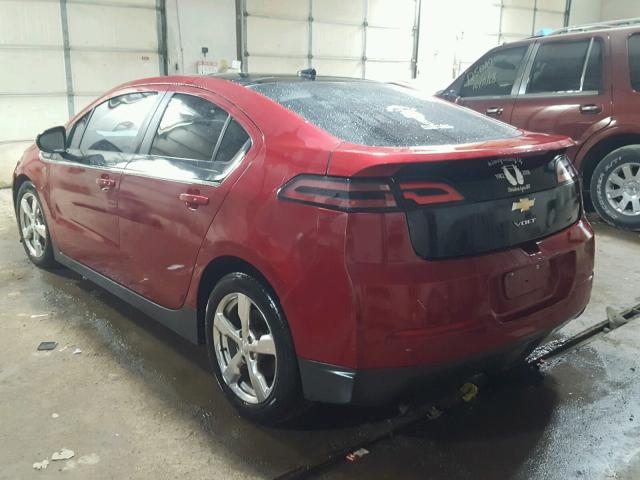 1G1RD6E46CU112530 - 2012 CHEVROLET VOLT BURGUNDY photo 3