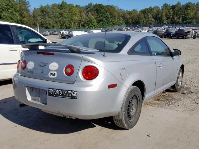 1G1AL15F477190748 - 2007 CHEVROLET COBALT LT SILVER photo 4