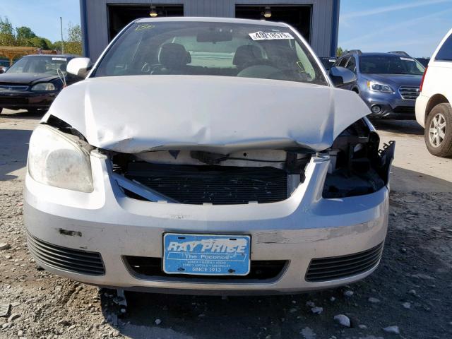 1G1AL15F477190748 - 2007 CHEVROLET COBALT LT SILVER photo 9